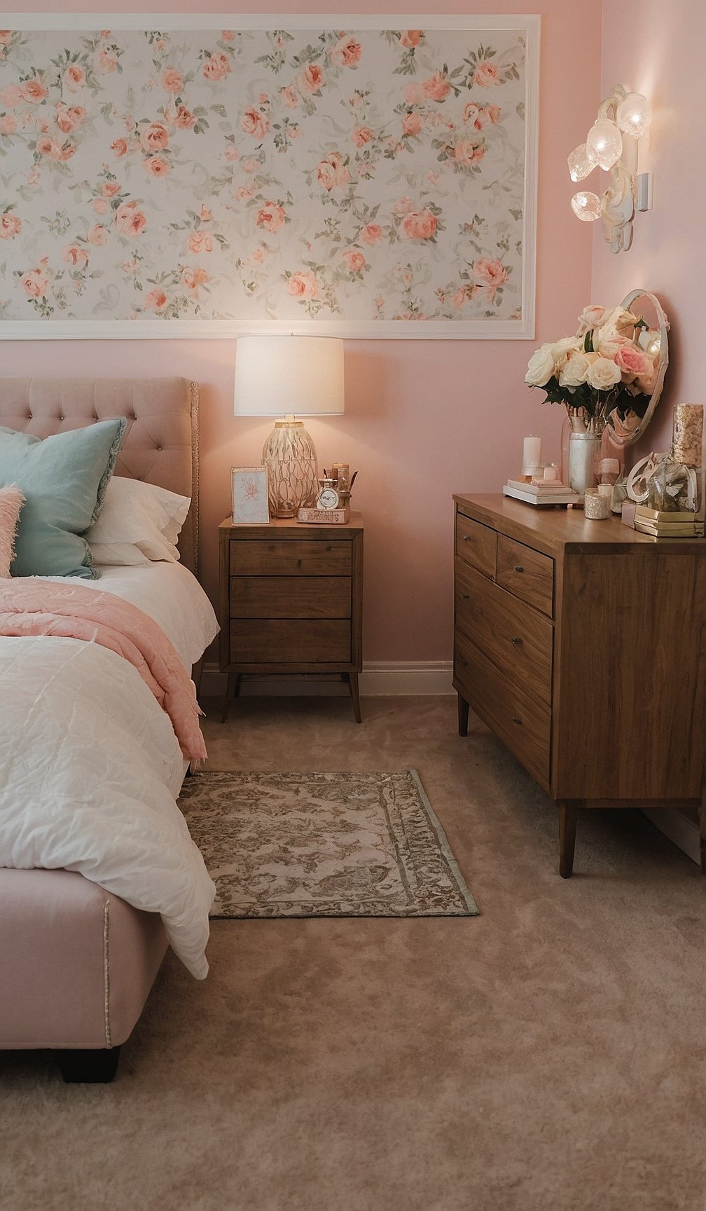 Floral Elegance: Timeless Bedroom Sophistication
