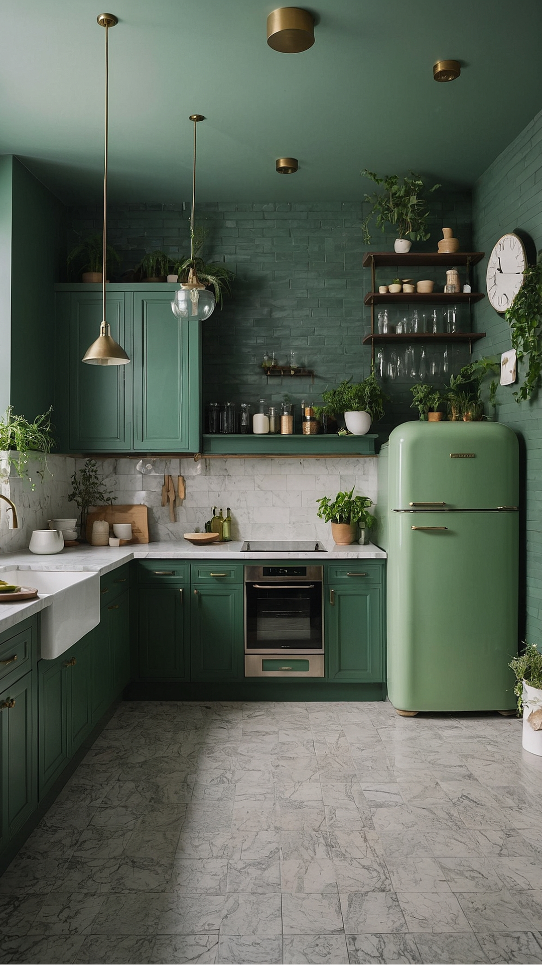 Green Reverie: Relaxing Kitchen Concepts
