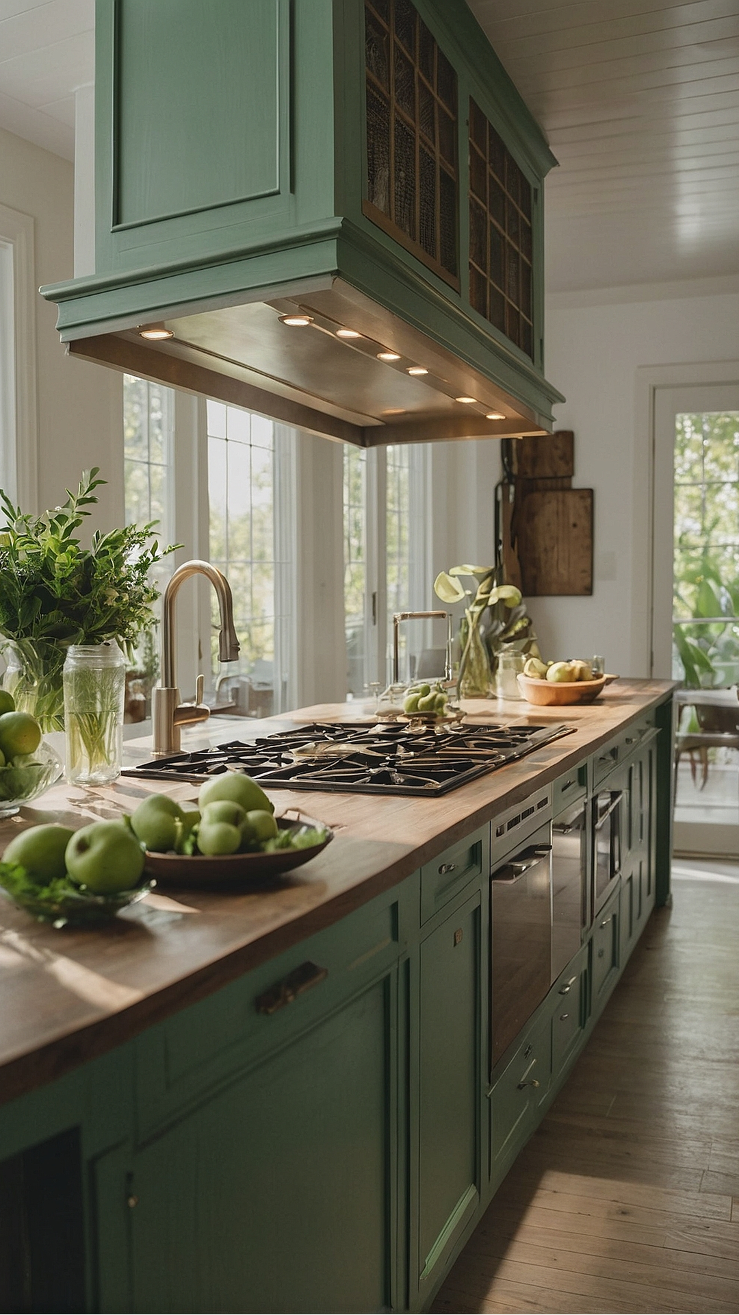 Lush and Relaxing: Green Kitchen Ambiance