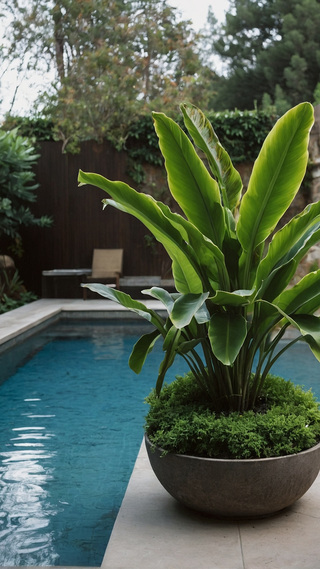 The Elegance of Bamboos around the Pool