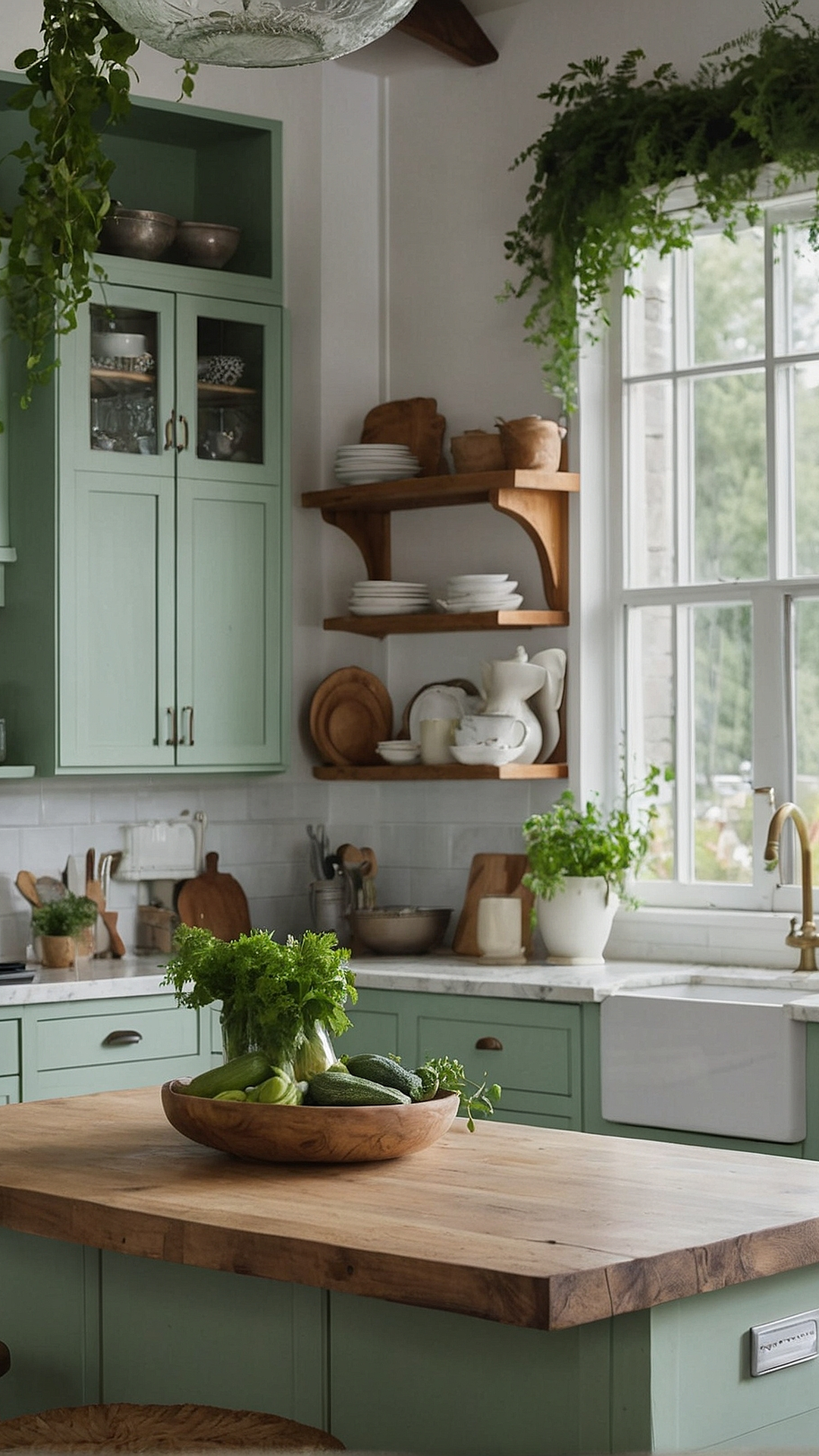 Tranquility at Home: Green Kitchen Ideals