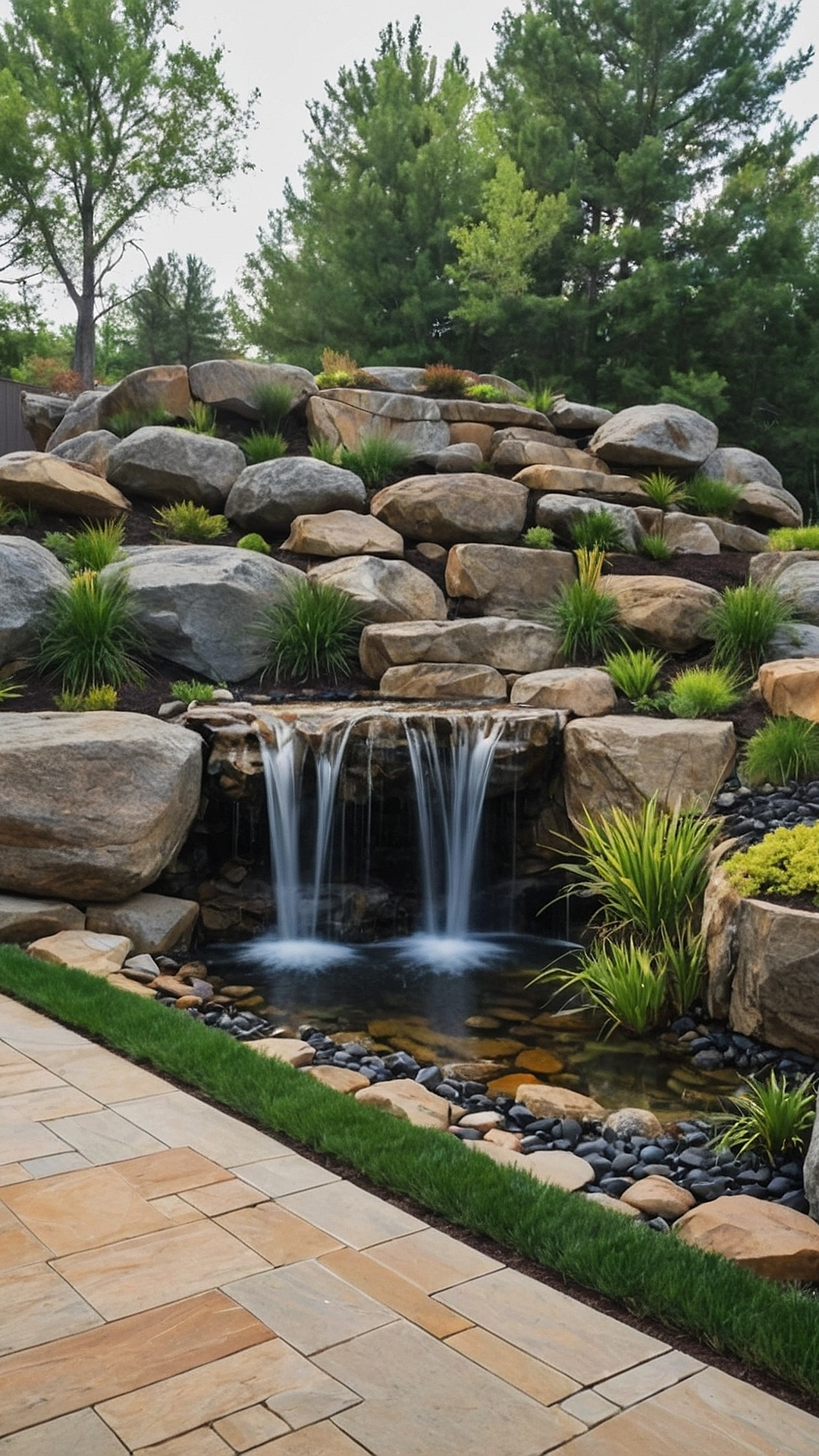 Thriving Rock Haven: Large Rock Landscaping Concepts