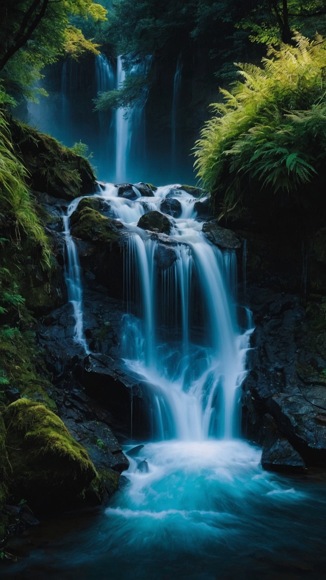 Serene Waters: Captivating Waterfall Wallpaper Designs