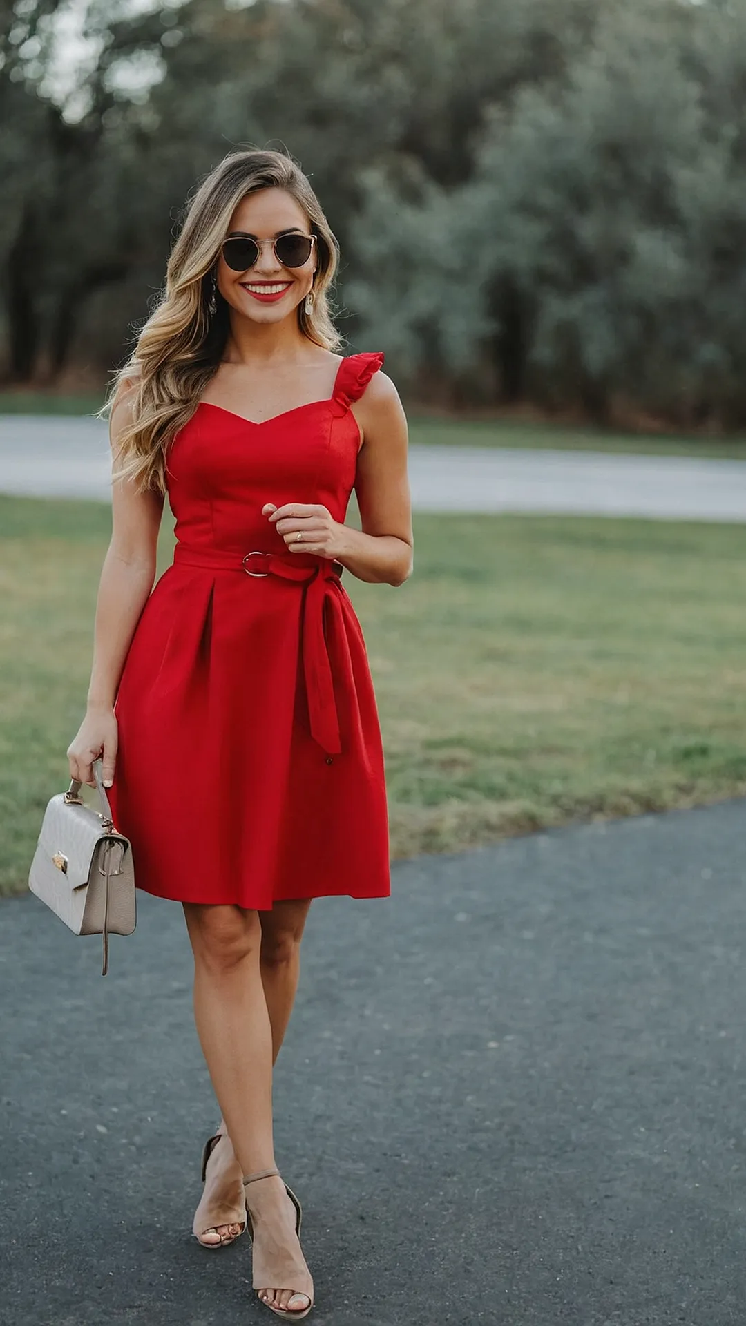 Scarlet Soirée: Elegant Women's Red Outfits