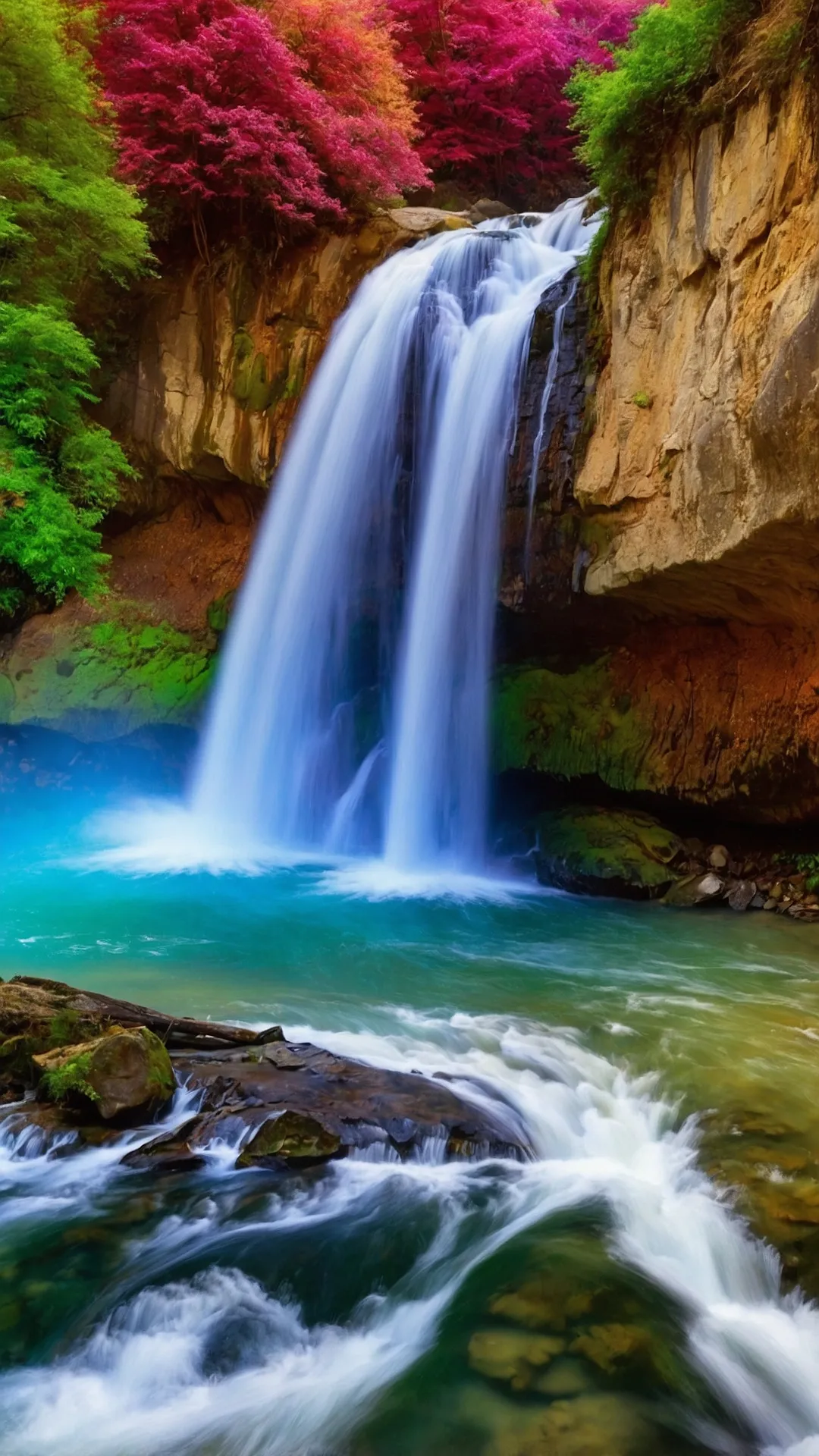 Majestic Falls: Transform Your Space with Waterfall Wallpapers
