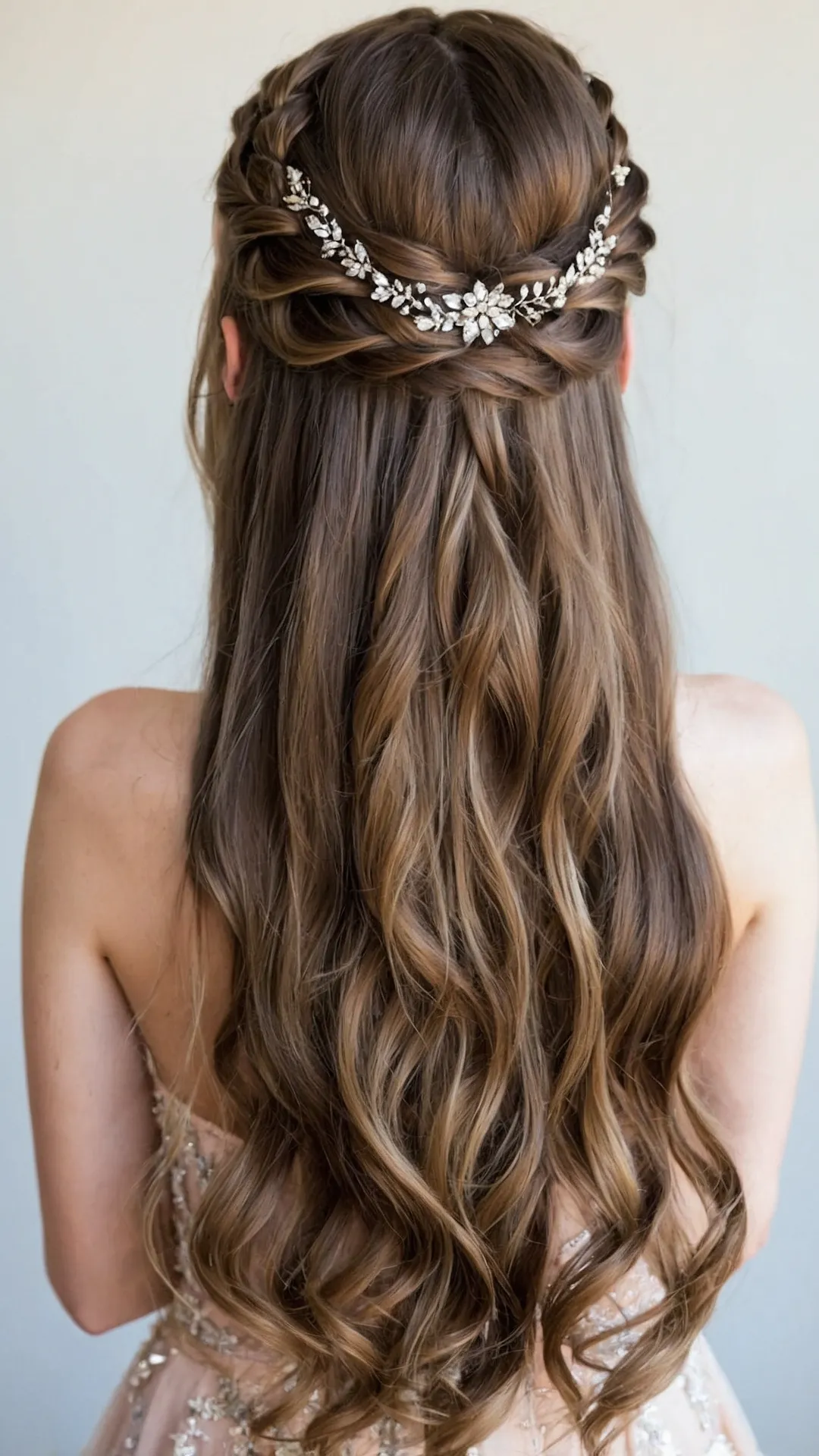 Regal Waves: Long Hair Prom Hairstyle Ideas