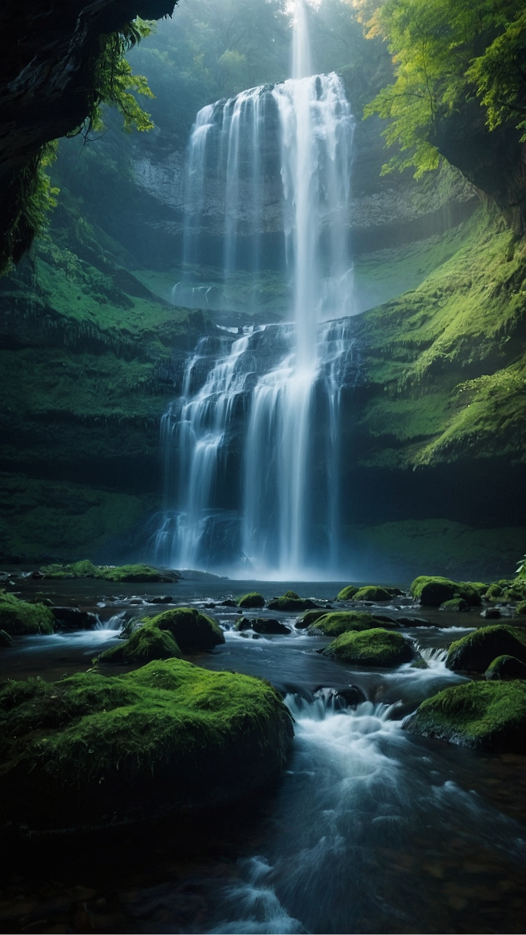 Blissful Cascades: Tranquil Waterfall Wallpaper Collections