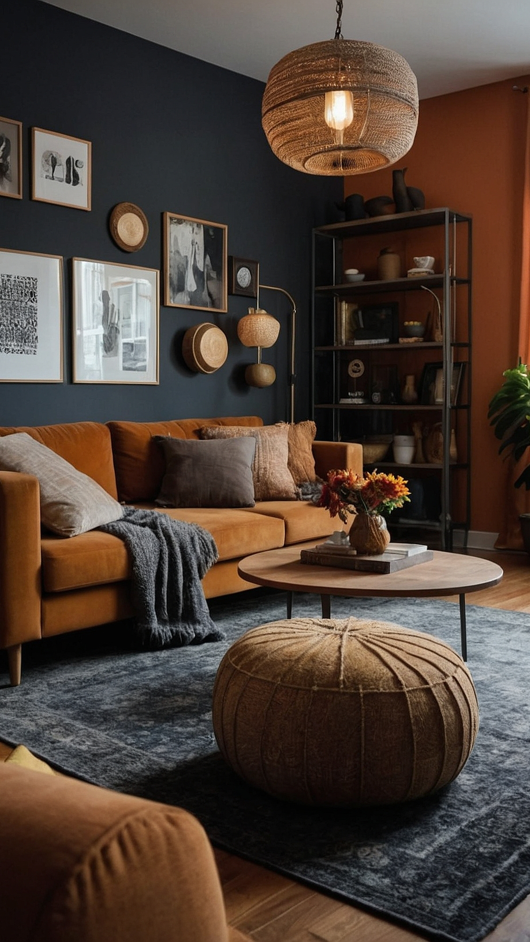 Contemporary Contrast: Living Room Design Colors