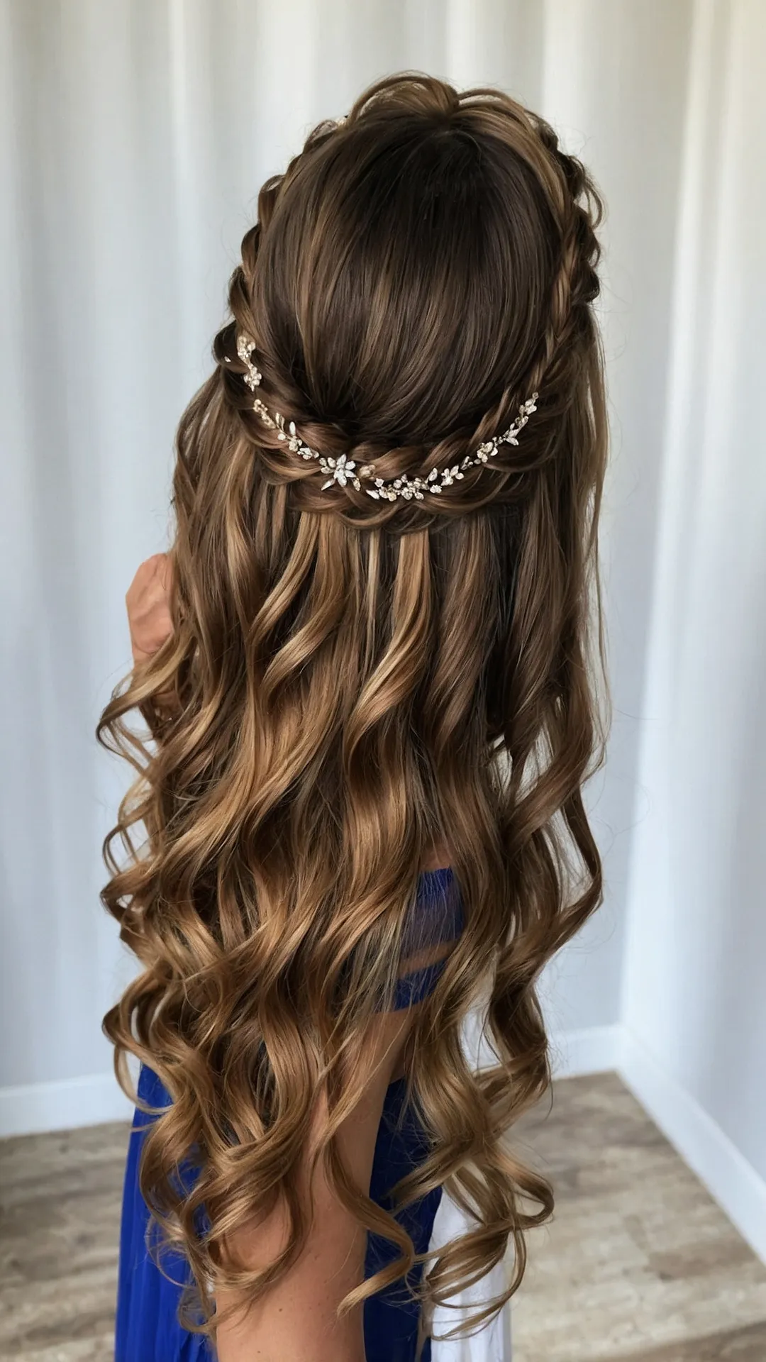 Heavenly Half-Updos: Long Hair Prom Hairstyle Chic