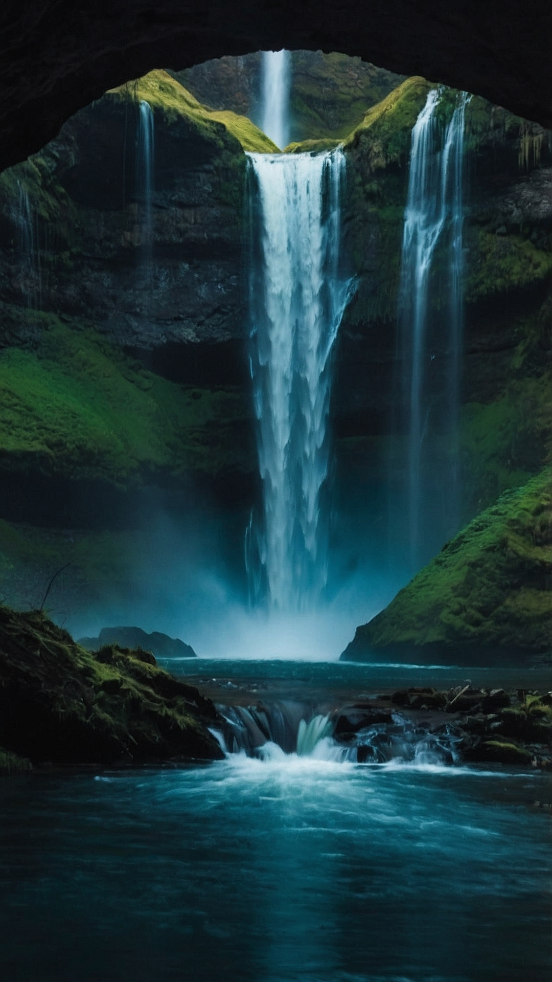 Liquid Harmony: Harmonious Waterfall Wallpaper Samples
