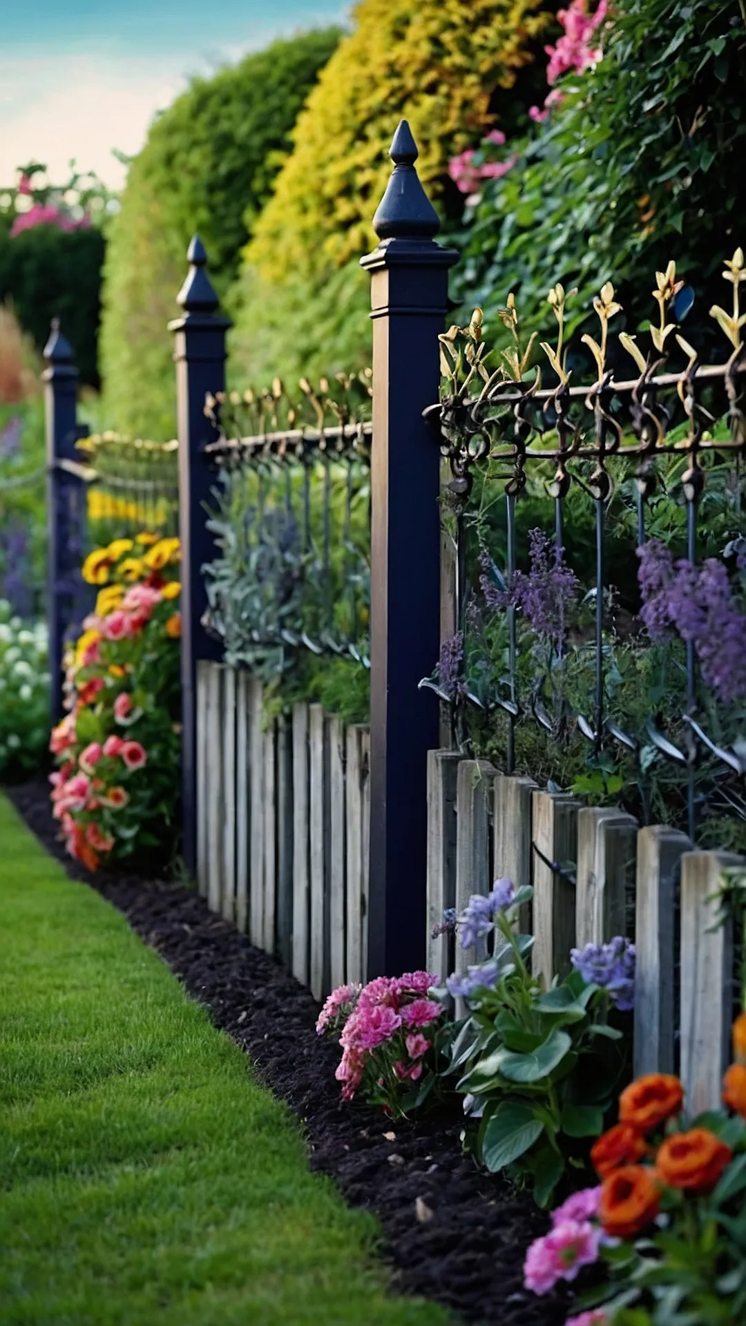 15 Creative Fence Line Landscaping Ideas for Every Backyard - Cheerful ...