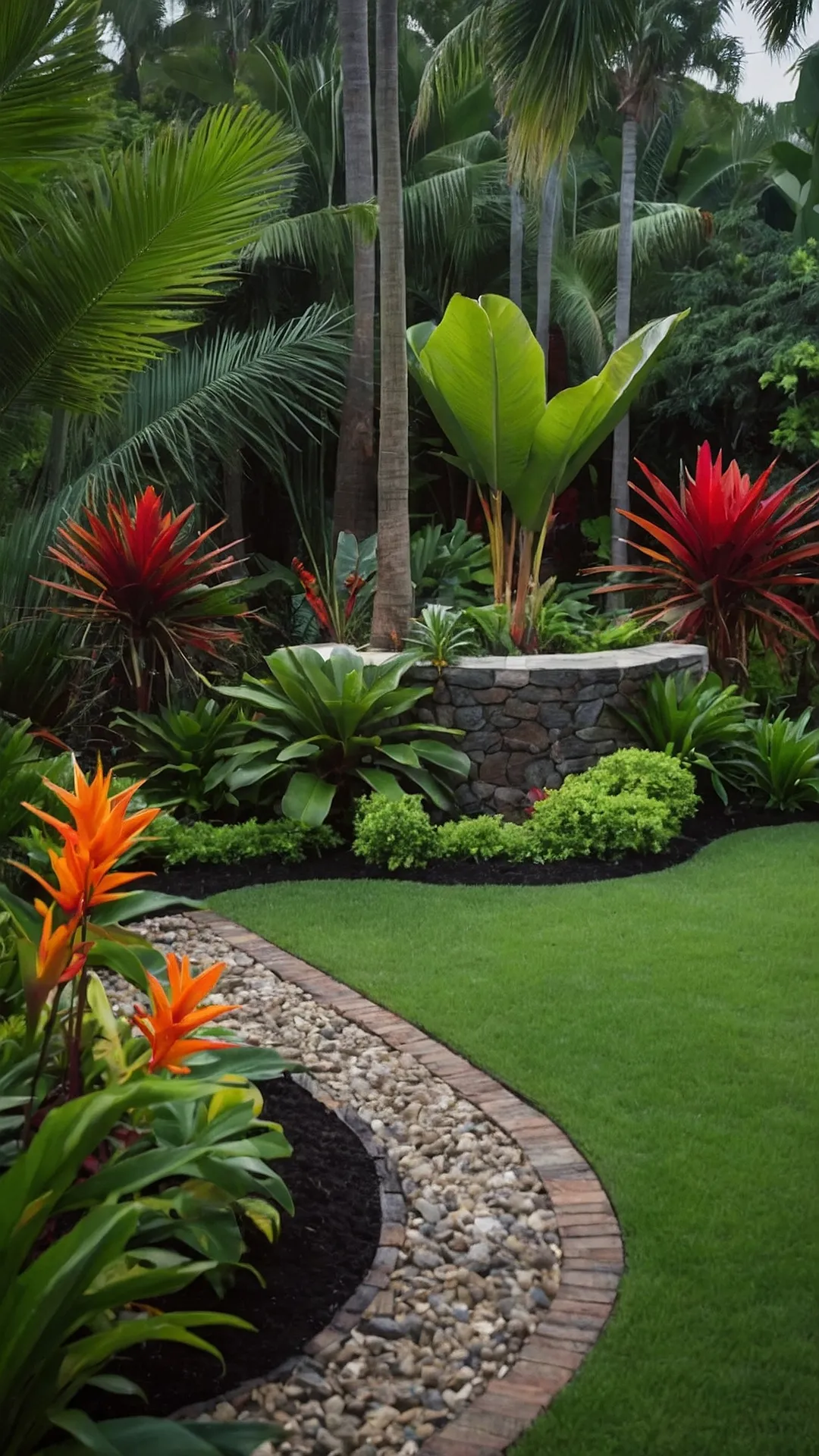 Vibrant Colors and Lush Foliage in Tropical Landscaping