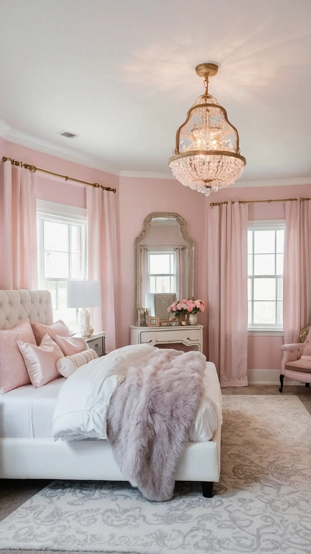 Rustic Pink Bedroom Designs Blending Comfort and Style