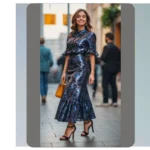 Dive into the Blues: 15 Floral Frock Outfit Ideas