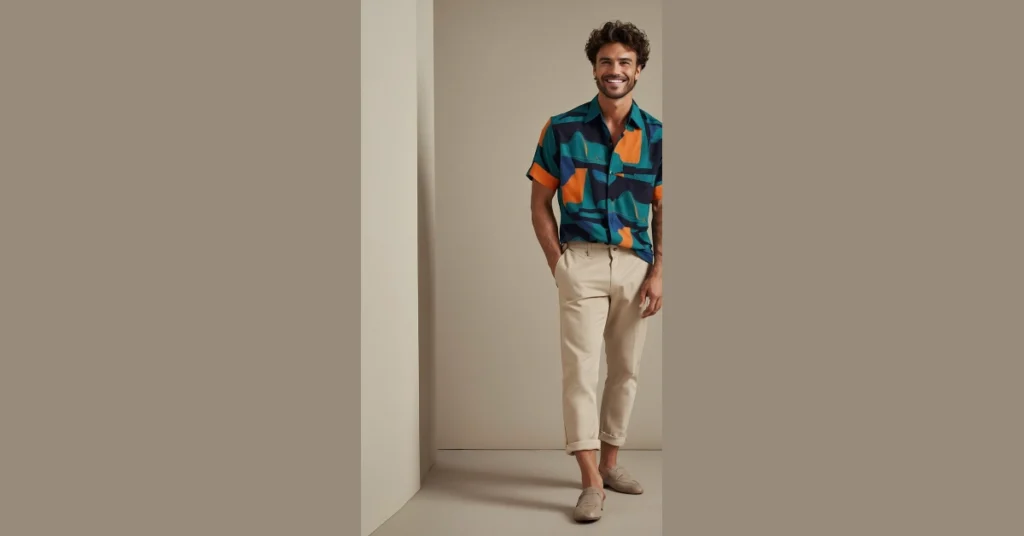Fashion Forward: 20 Outfits Featuring Bold Print Shirts for Men**  
**